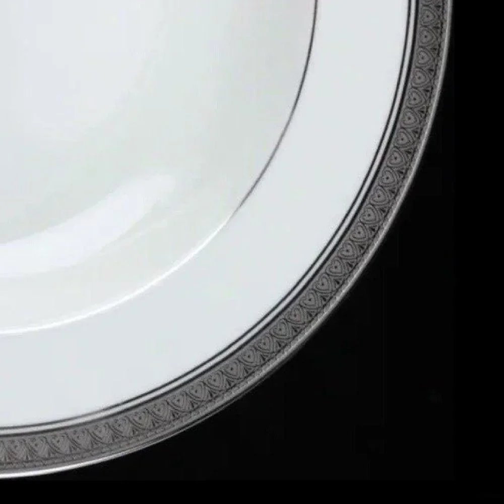 brand new Mikasa Palatial Platinum 8.5 inch Rimmed Soup Bowl - MPN L3235-220